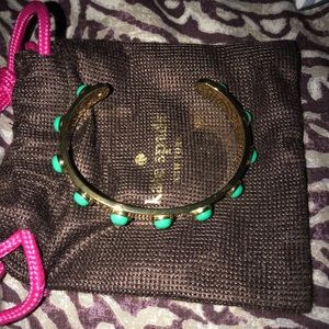 Kate Spade New York GREEN Tag Along Bangle gold